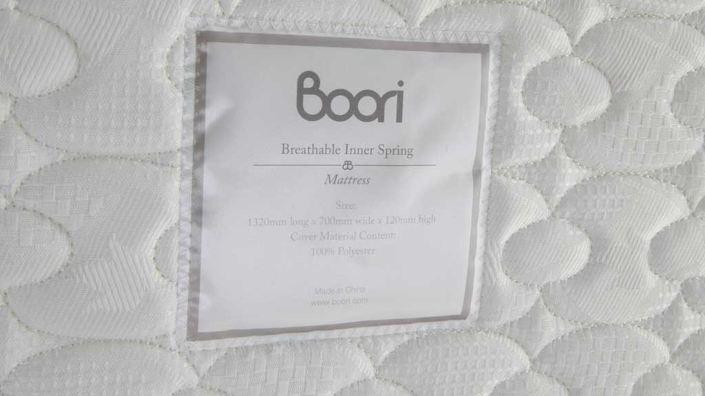 Boori Breathable Inner Spring Mattress B-BMAT Review | Cot mattress ...