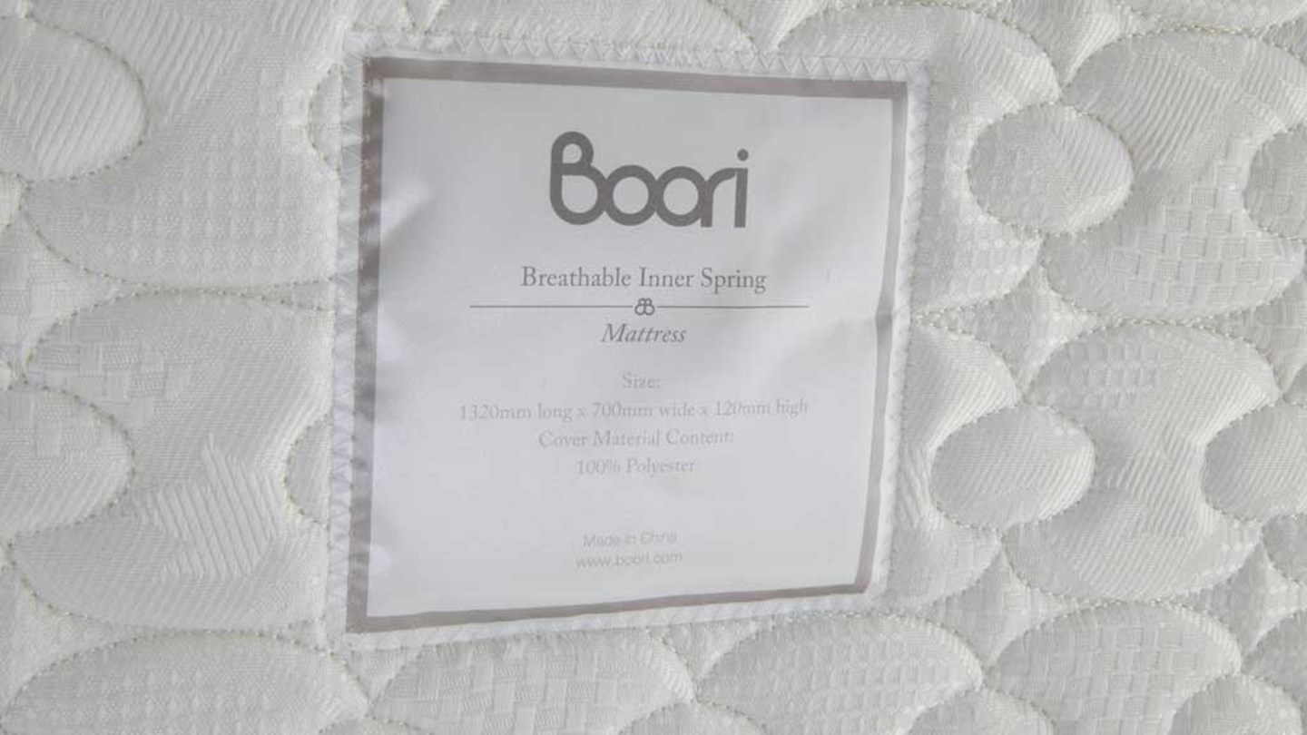 Boori Breathable Inner Spring Mattress BBMAT Review Cot mattress