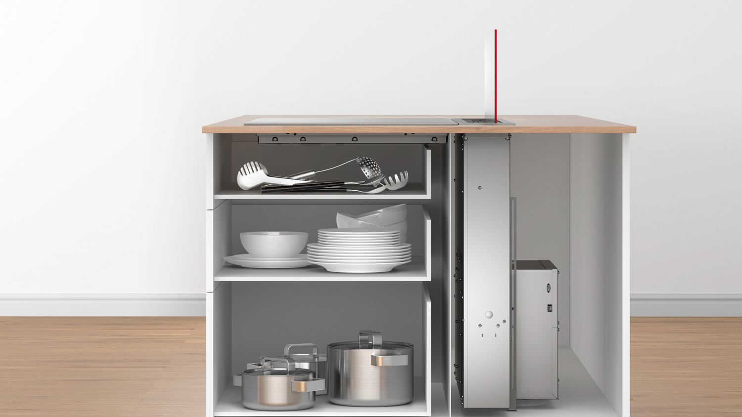 Bosch Series 8 Downdraft Ventilation 80cm Clear Glass (DDW88MM66/02)