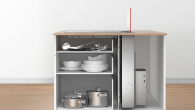 Bosch Series 8 Downdraft Ventilation 80cm Clear Glass (DDW88MM66/02)