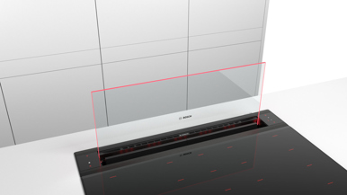 Bosch Series 8 Downdraft Ventilation 80cm Clear Glass (DDW88MM66/02)