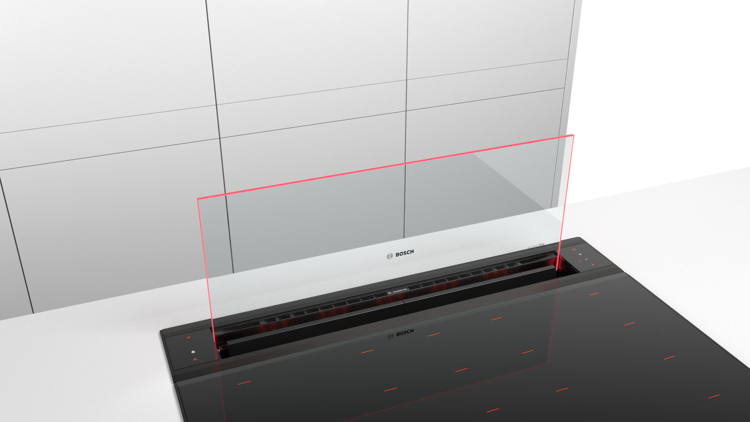 Bosch Series 8 Downdraft Ventilation 80cm Clear Glass (DDW88MM66/02)
