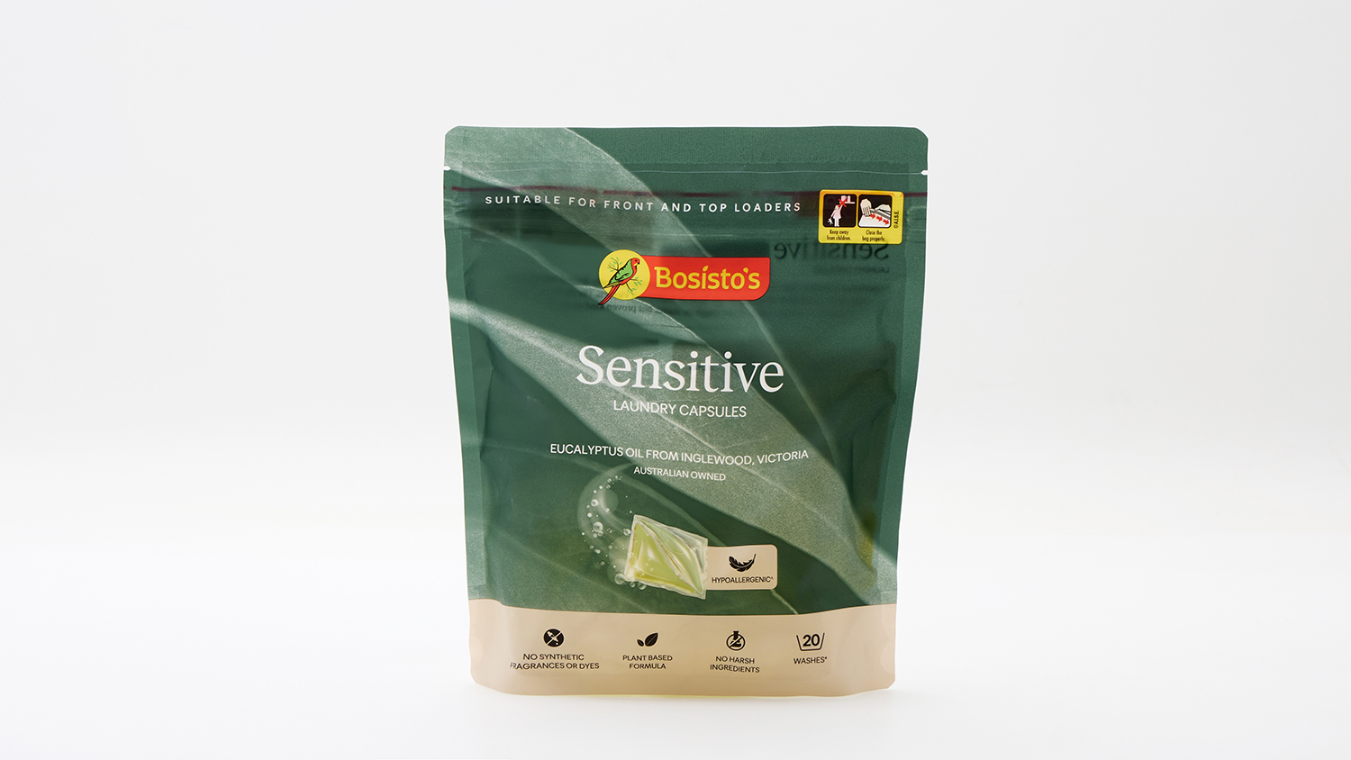 Image of Bosisto's  Sensitive Laundry Capsules Top Loader