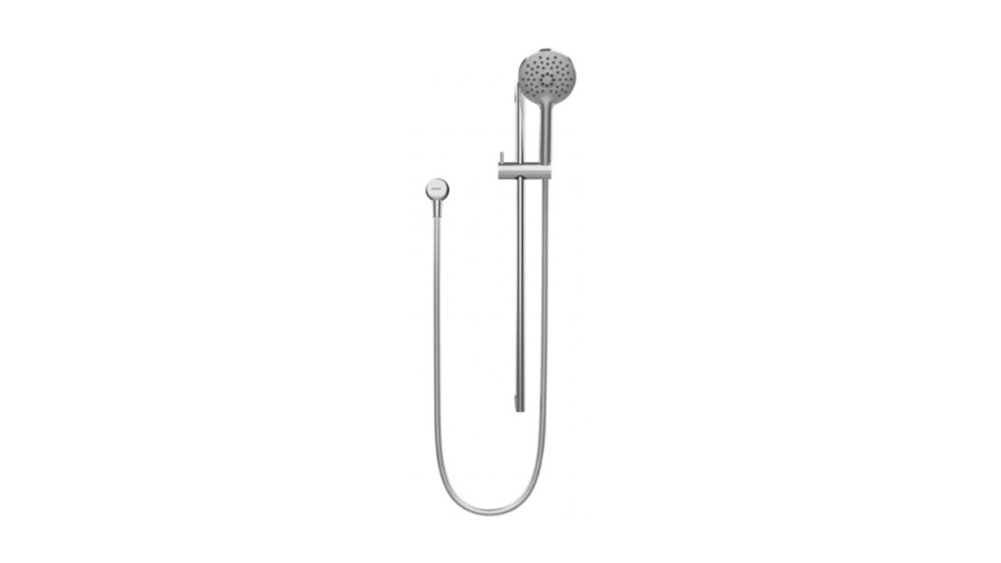 Mizu Drift Twin Rail Shower and 300 Brass Overhead with Top Rail Water ...