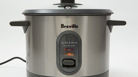 Breville BRC310BSS 500W Set & Serve 7 Cups Rice Cooker/Steamer Stainless  Steel