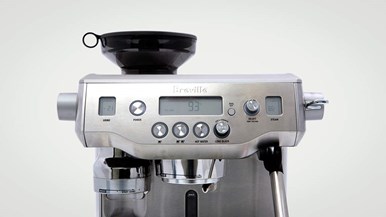 Breville-The-Oracle-BES980-#-manual-semiauto-espresso-machine-front-close-up