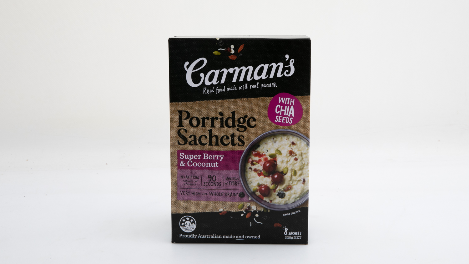 Carman's Gourmet Porridge Sachets Super Berry & Coconut Review ...