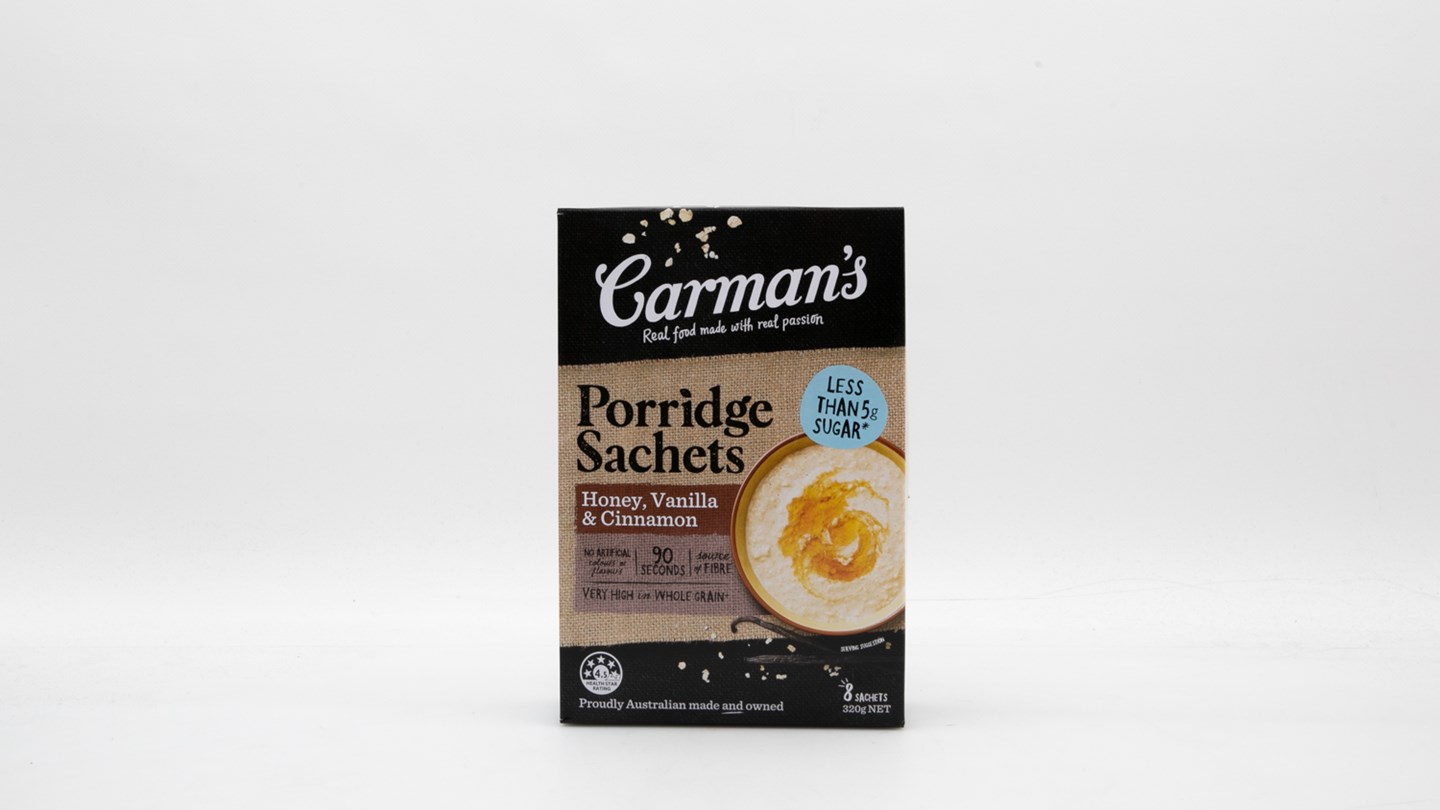 Carman's No Added Sugar Porridge Sachets Apple Sultana & Cinnamon Review Breakfast cereals