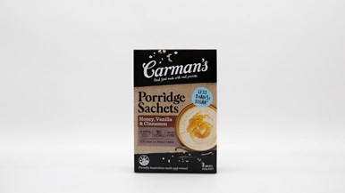 Carman's Porridge Sachets Honey, Vanilla & Cinnamon