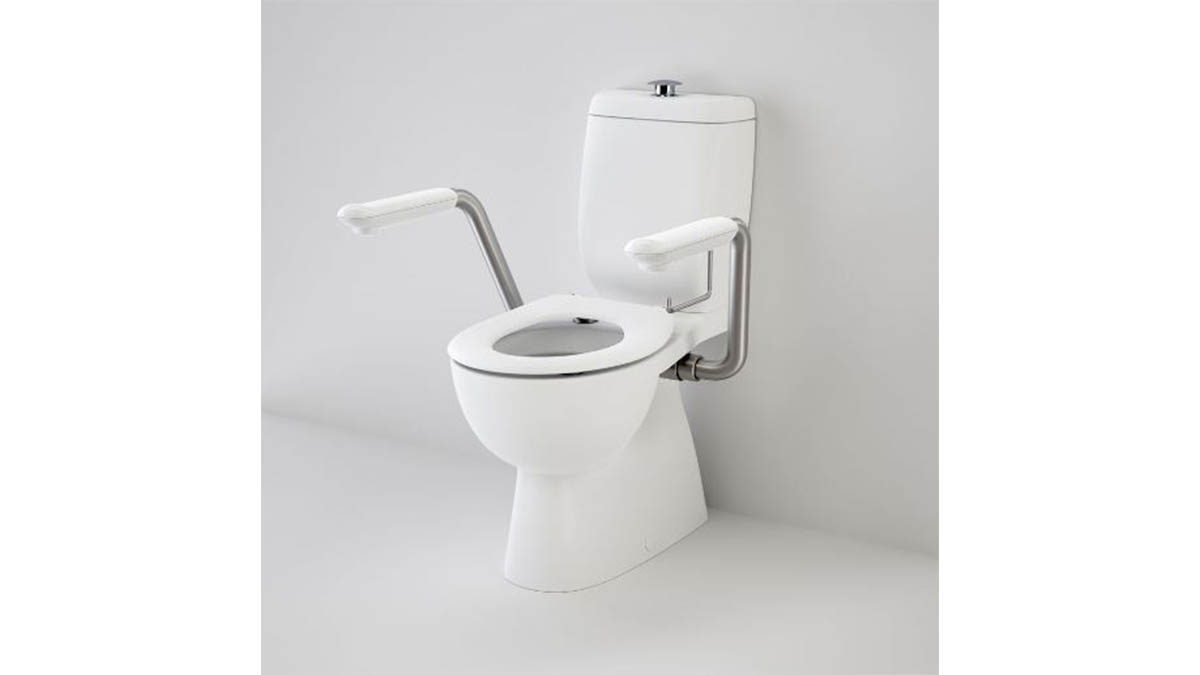 Caroma Caravelle Easy Height CC Toilet Suite with Armrests
