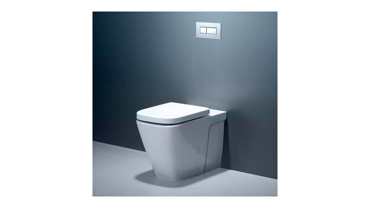 Caroma Cube Invisi II Wall Faced Toilet Suite White