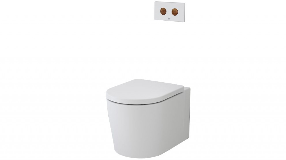 Caroma Elvire Cleanflush Invisi Series II Wall Hung Toilet Suite for Induct/Inceiling/Inwall Application