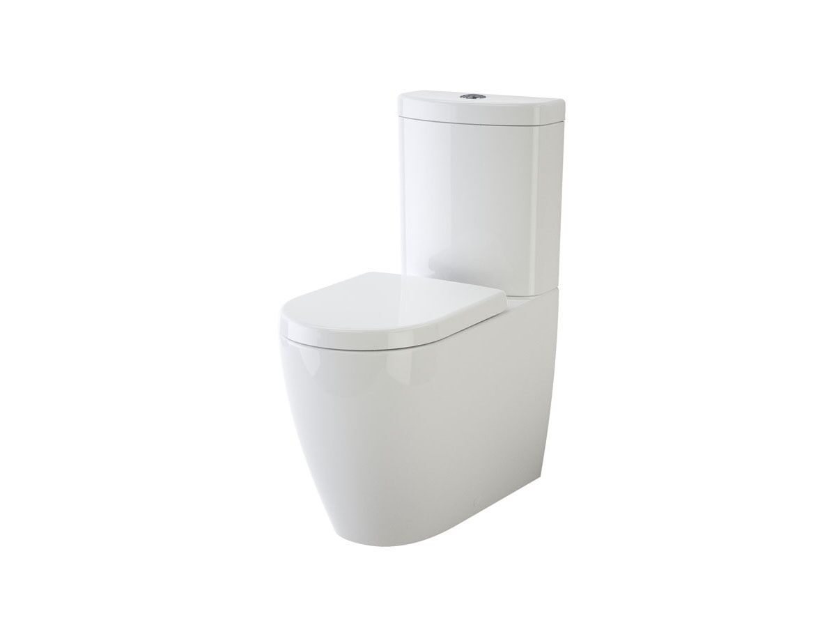 Caroma Forma Close Coupled Back To Wall Back Inlet Over Height Rimless Toilet Suite with Soft Close Quick Release Seat White carousel image