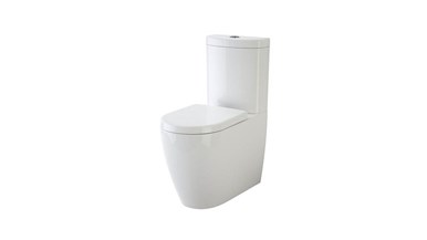 Caroma Forma Close Coupled Back To Wall Back Inlet Over Height Rimless Toilet Suite with Soft Close Quick Release Seat White