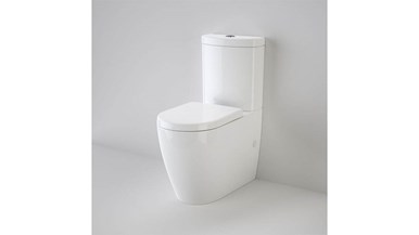 Caroma Forma Close Coupled Back To Wall Bottom Inlet Over Height Rimless Toilet Suite with Soft Close Quick Release Seat White