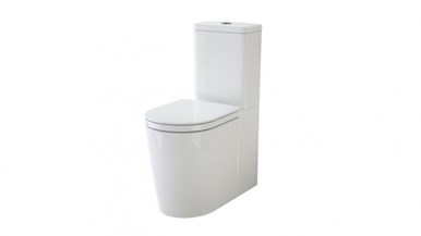 Caroma Liano Clean Flush Easy Height Wall Faced Toilet Suite with Double Flap Seat