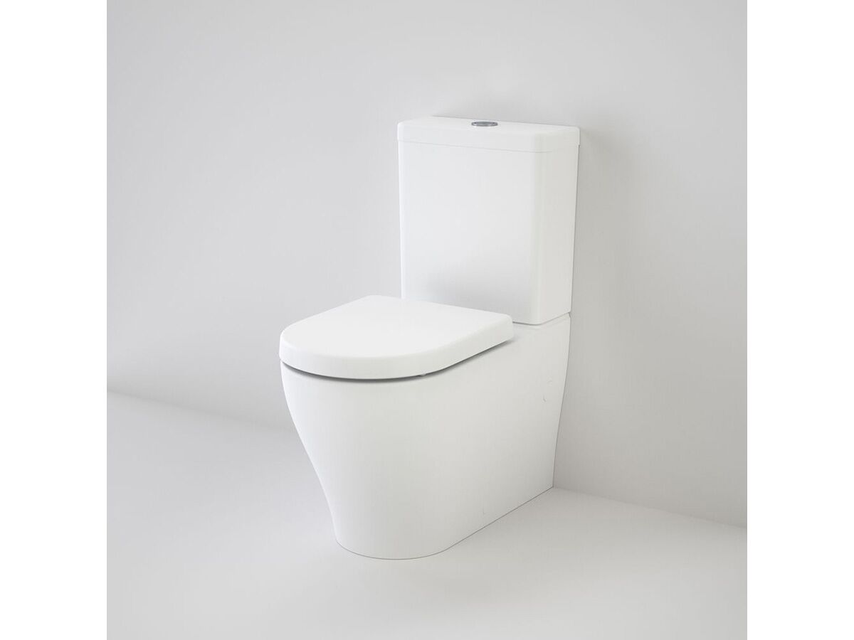 Caroma Luna Cleanflush Wall Faced Close Coupled Back Entry Toilet Suite with Soft Close Seat White carousel image