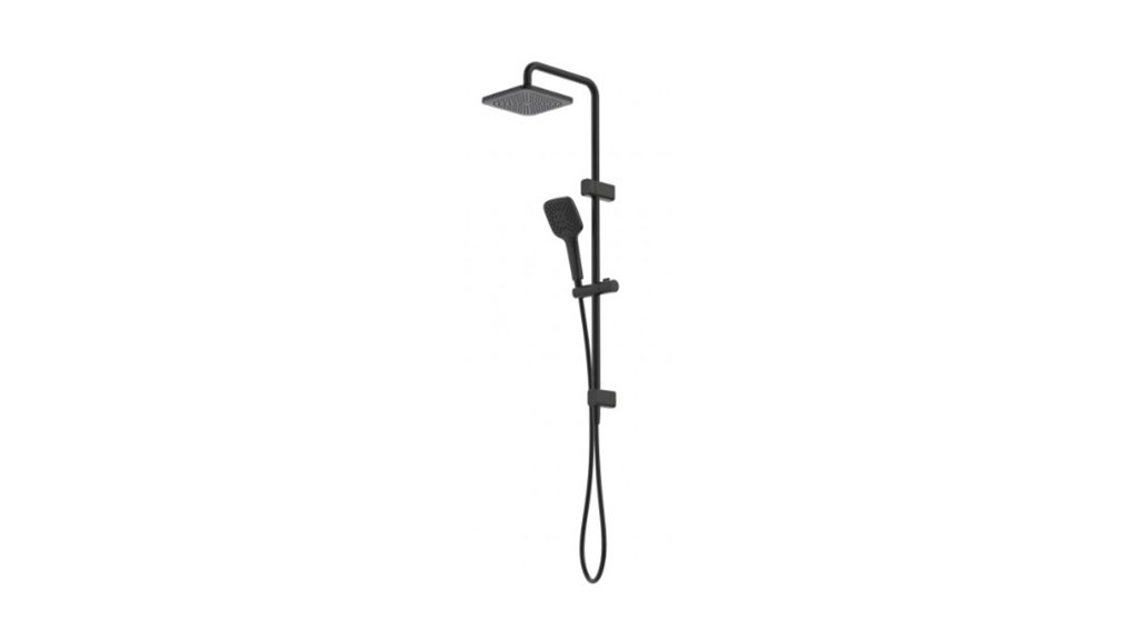 Caroma Luna Multifunction Rail Shower with Overhead Black 90383BL4E