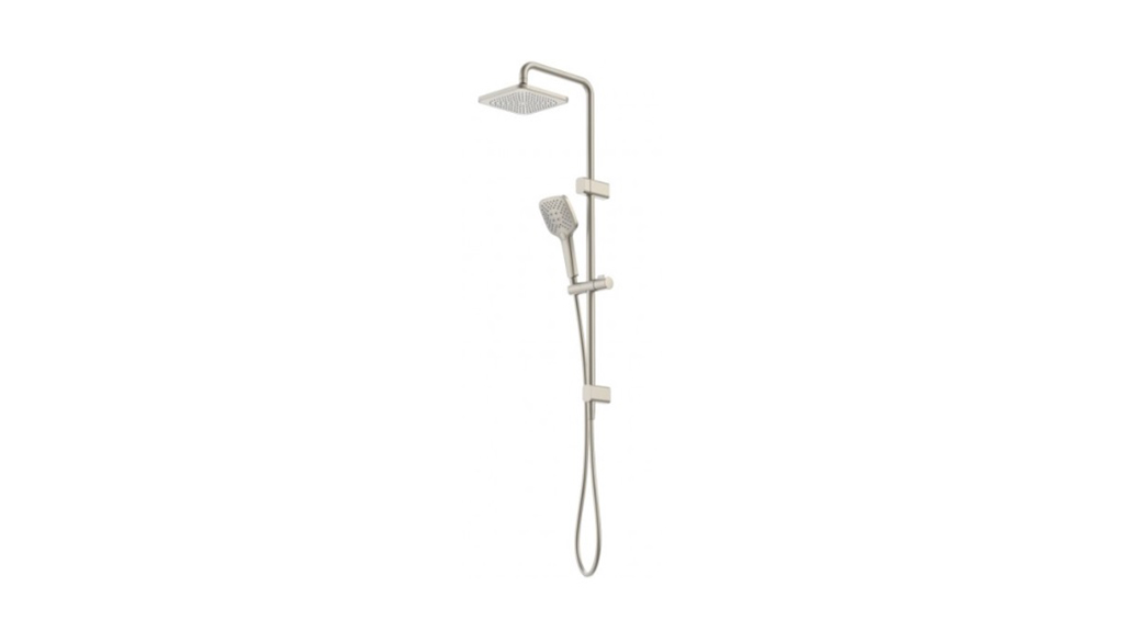 Caroma Luna Multifunction Rail Shower with Overhead Brushed Nickel 90383BN4E