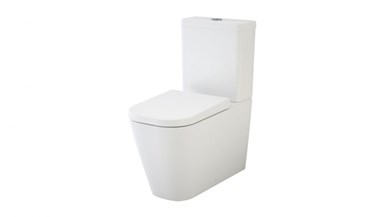 Caroma Luna Square Cleanflush Back to Wall Toilet Suite - Back/Rear Inlet