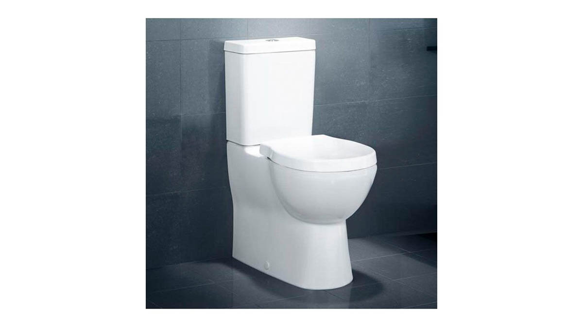 Caroma Opal II Wall Faced Close Coupled Universal Trap Back Entry Toilet Suite Soft Close Seat White
