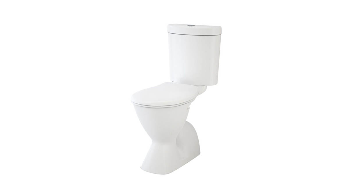 Caroma Profile 4 Easy Height Connector P Trap Bottom Inlet Toilet Suite Trident Standard Seat White