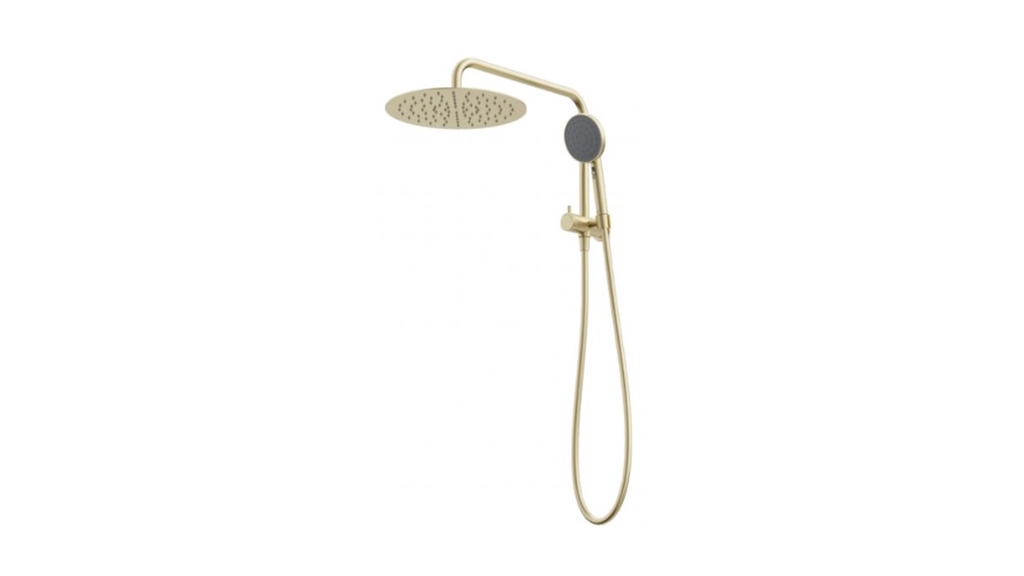 Caroma Urbane II Compact Twin Shower Brushed Brass 99632BB3A