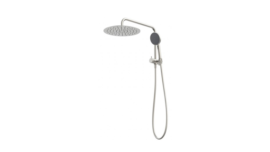 Caroma Urbane II Compact Twin Shower Brushed Nickel 99632BN3A
