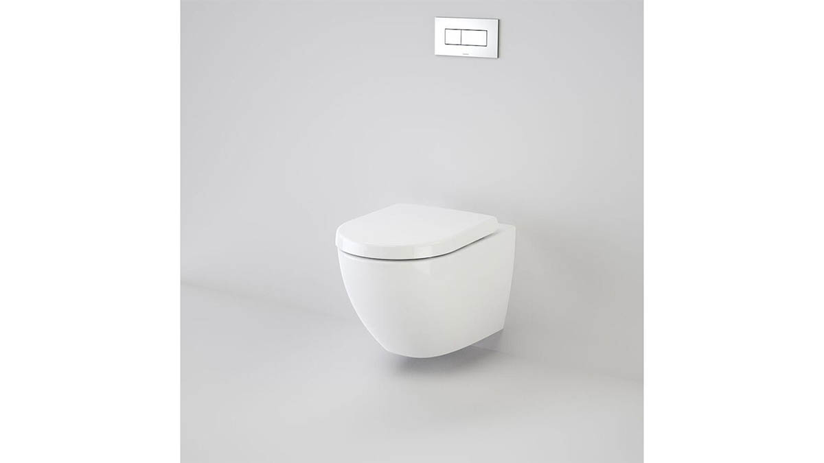 Caroma Urbane Invisi Wall Hung Toilet Suite with Arc Soft Close Seat White