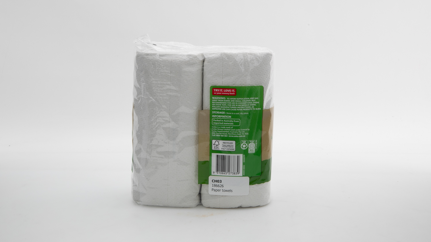 Coles 100% Recycled Paper Towels