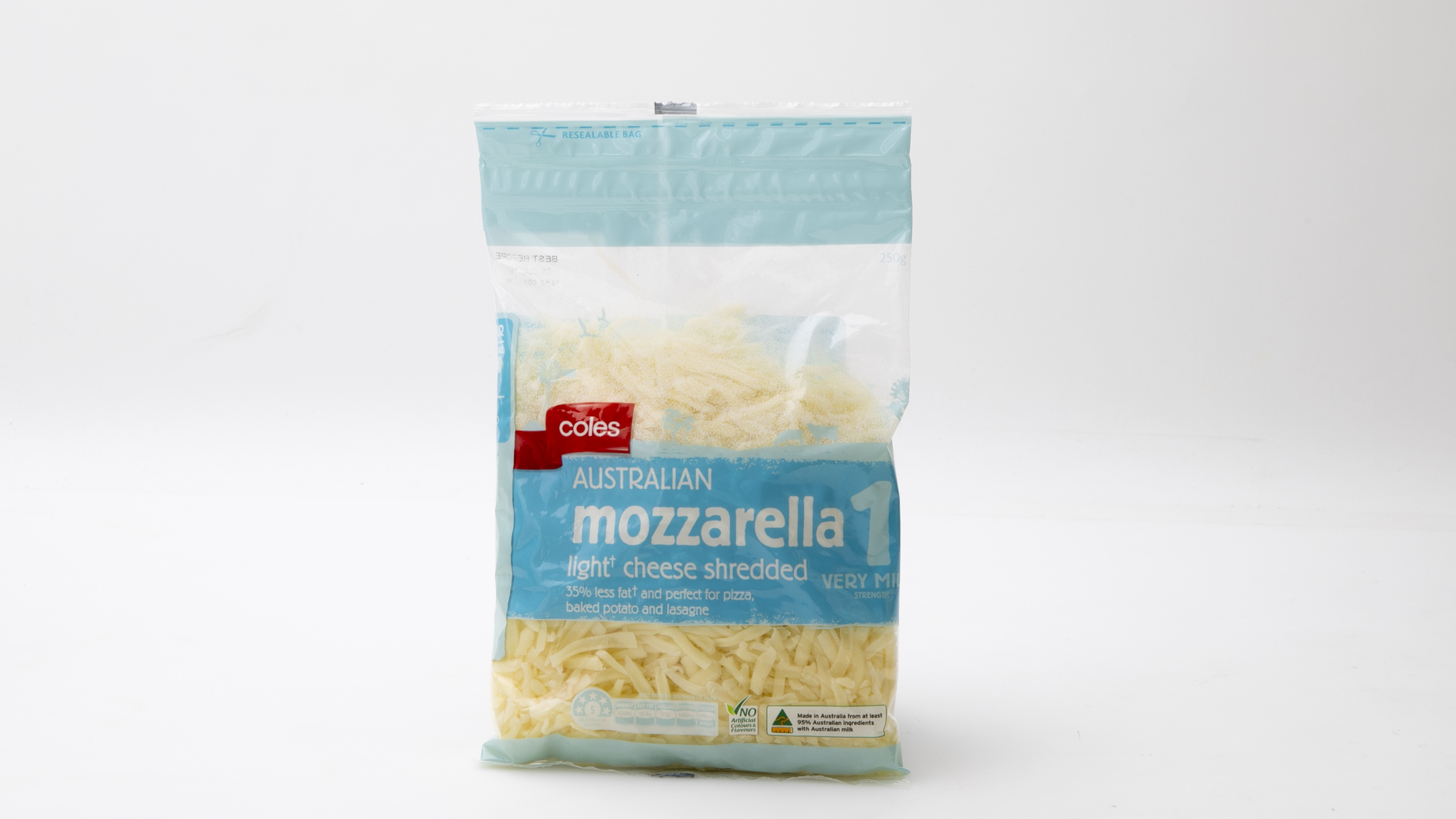 Coles Australian Mozzarella Light Cheese Shredded carousel image