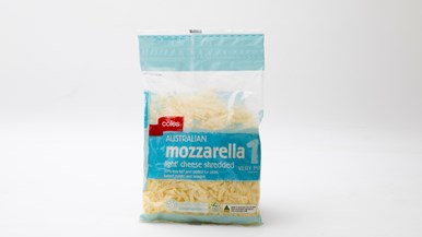 Coles Australian Mozzarella Light Cheese Shredded