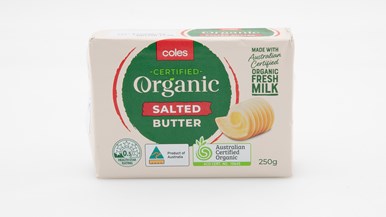 Coles Certified Organic Butter Salted