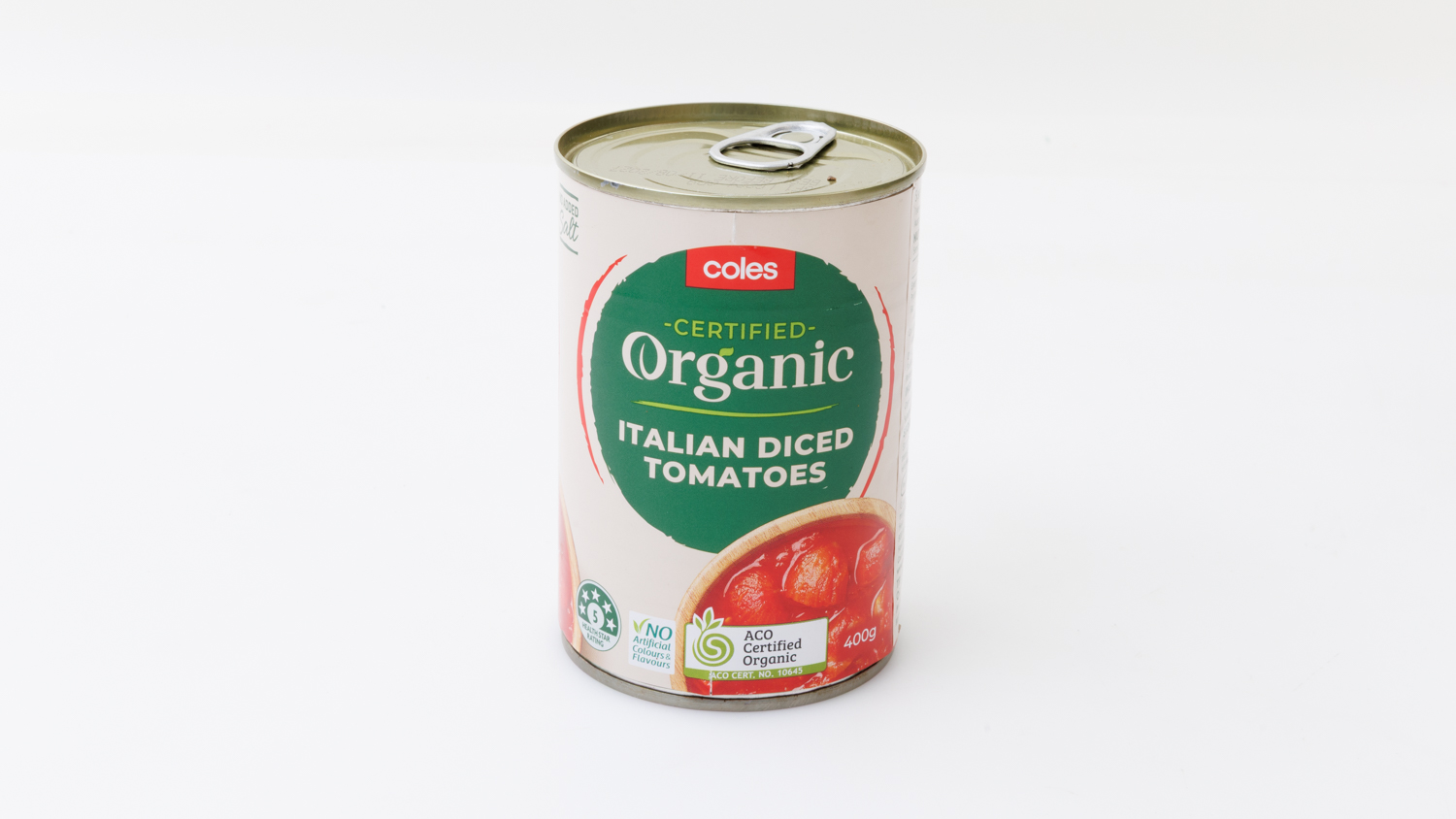 Coles Certified Organic Italian Diced tomatoes