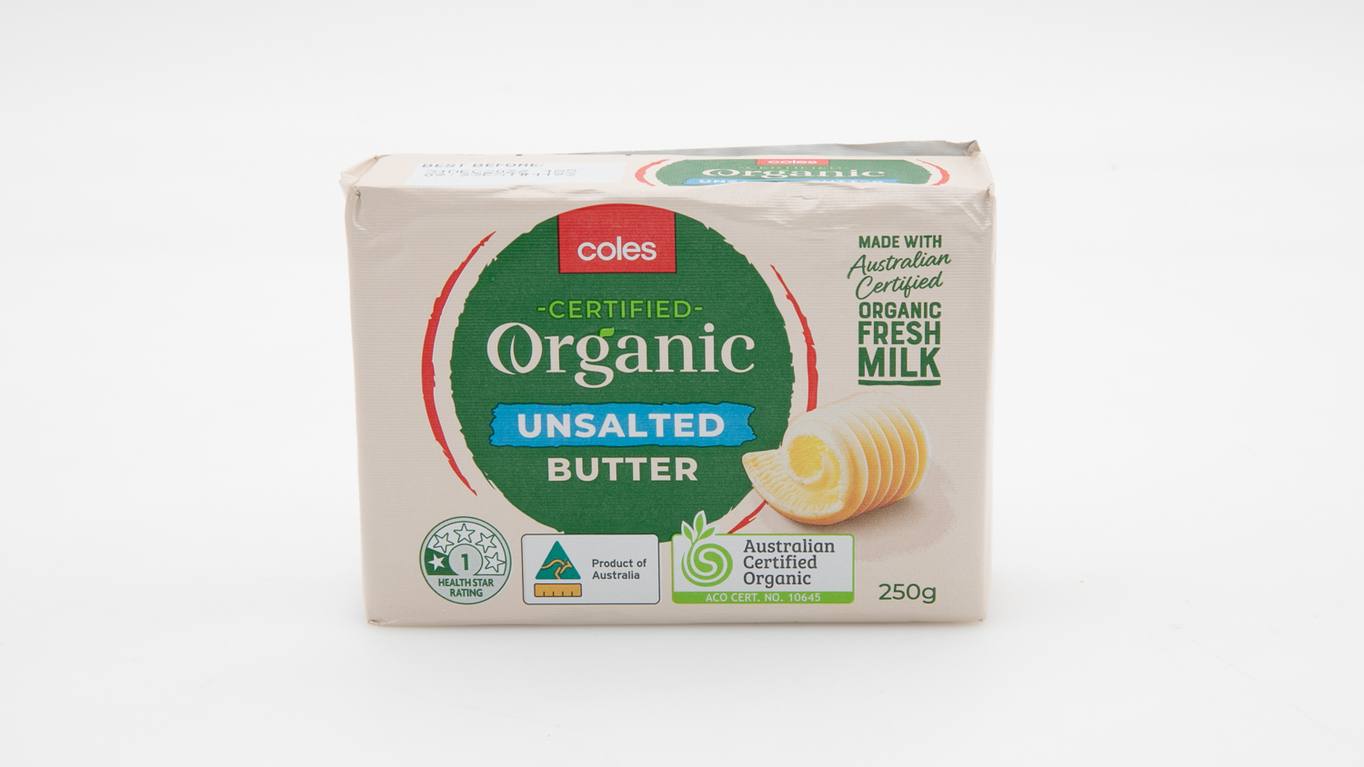 Coles Certified Organic Unsalted Butter carousel image