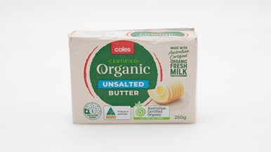 Coles Certified Organic Unsalted Butter