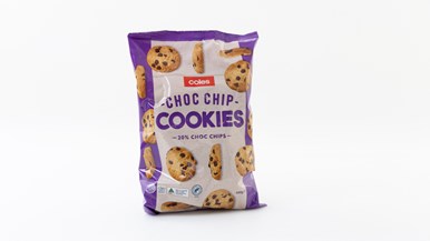 Coles Choc Chip Cookies 20% Choc Chip