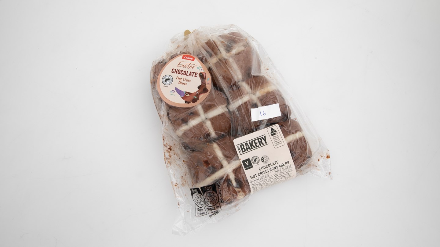 Coles I'm Free From Gluten Wheat & Dairy Chocolate Hot Cross Buns