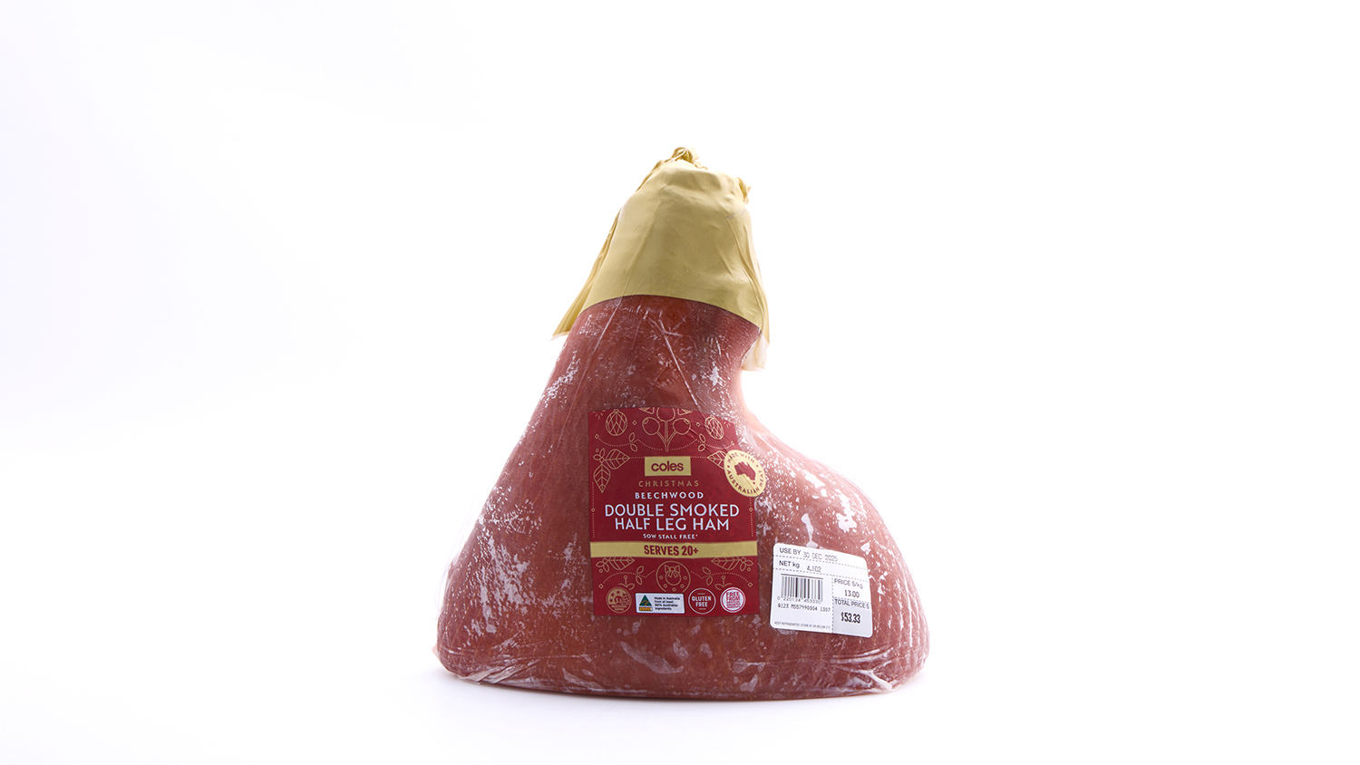 Coles Christmas Beechwood Double Smoked Half Leg Ham