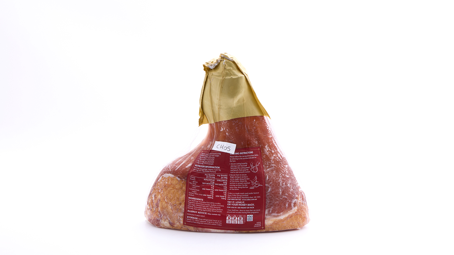 Coles Christmas Beechwood Double Smoked Half Leg Ham