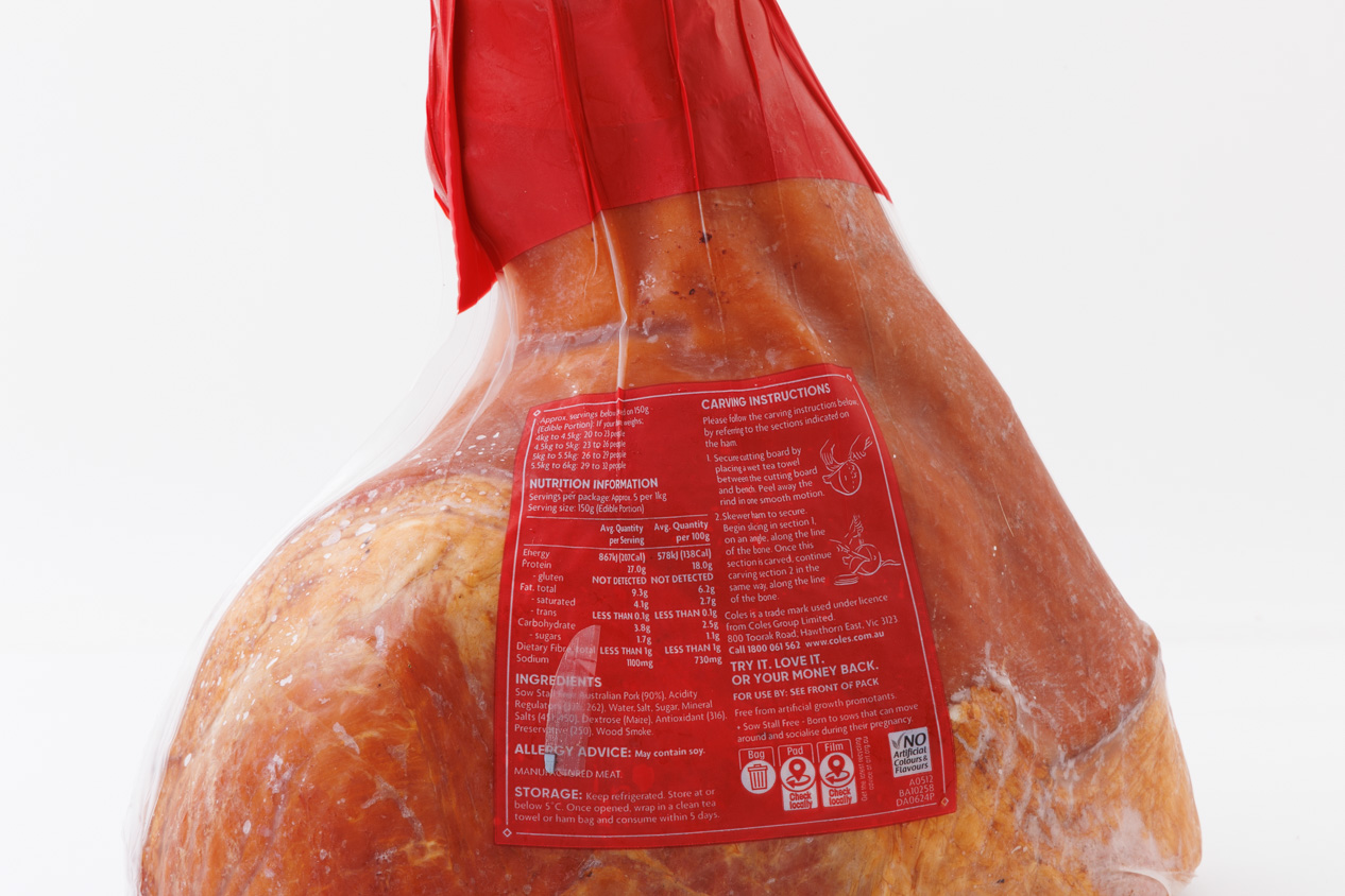 Coles Christmas Beechwood Smoked Half Leg Ham