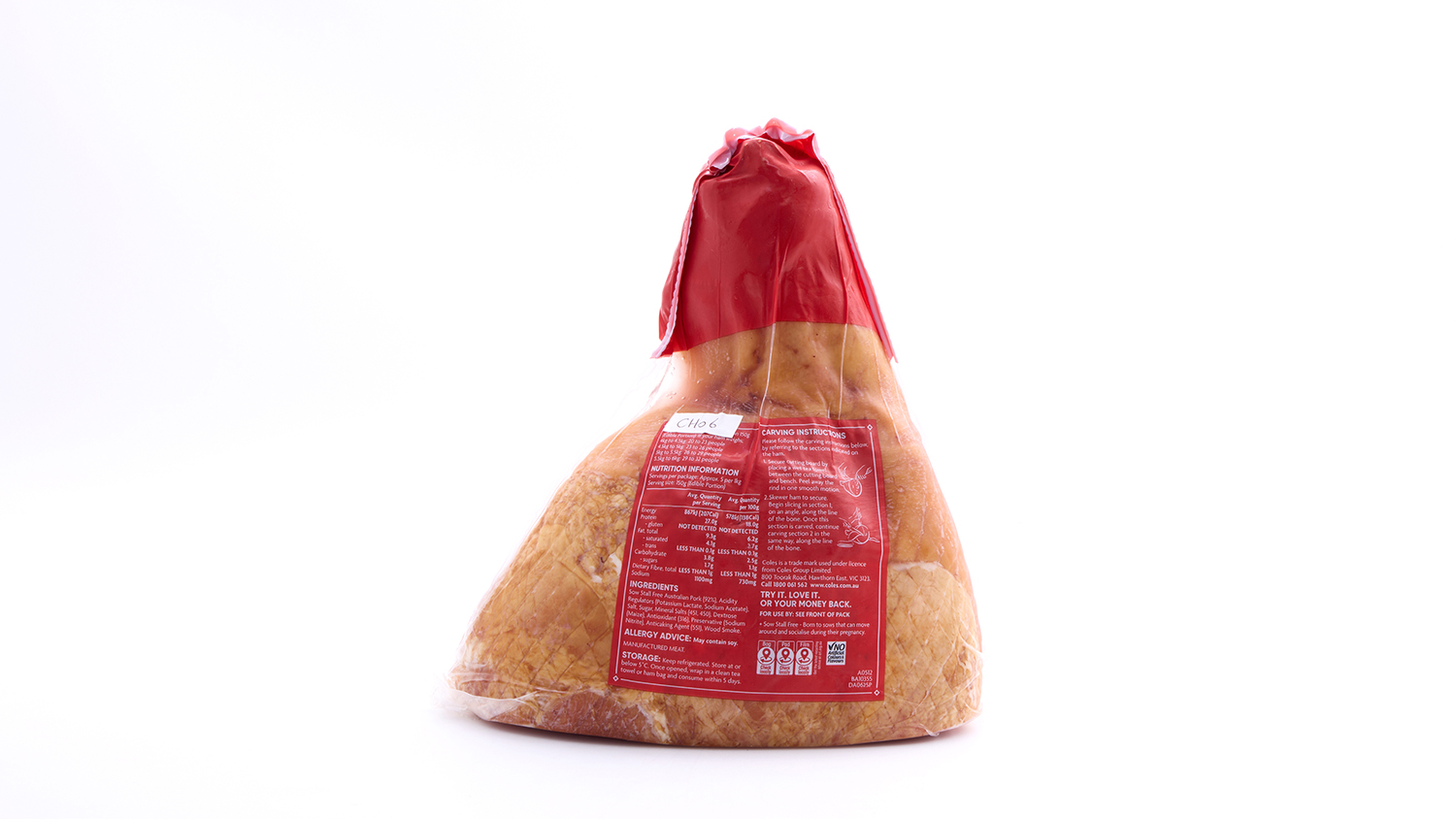 Coles Christmas Beechwood Smoked Half Leg Ham