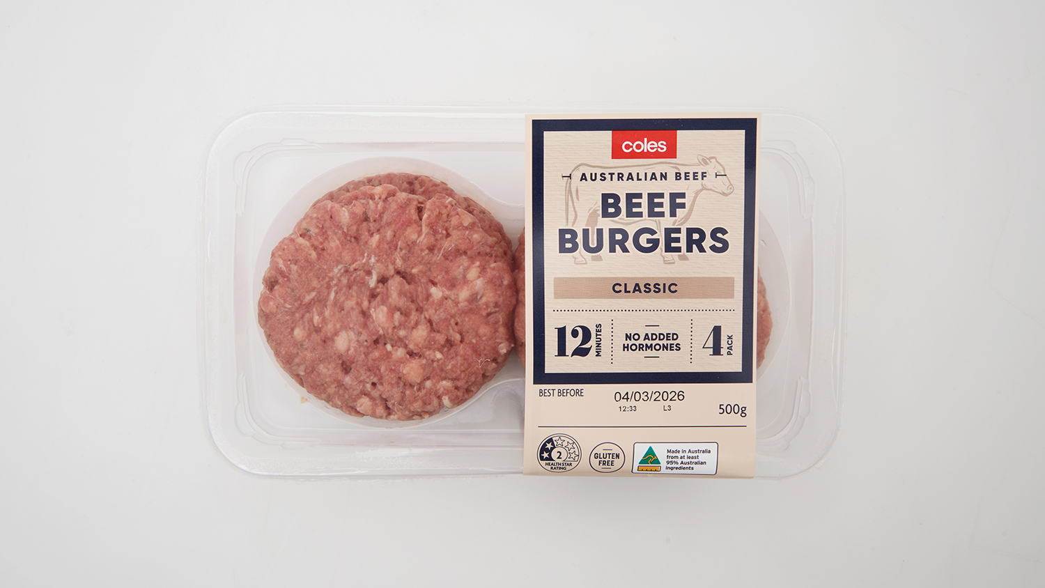 Coles  Classic Beef Burgers