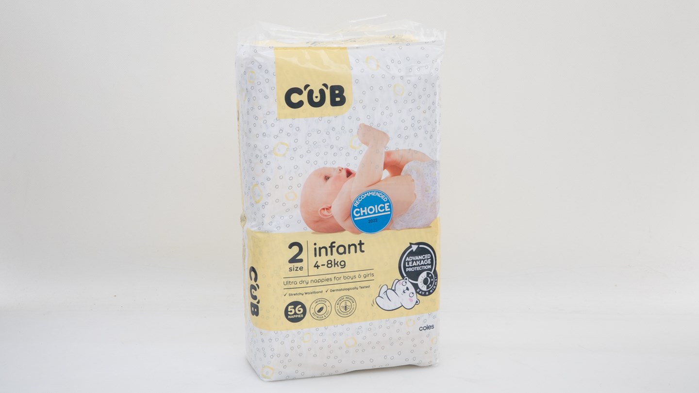 Coles CUB Junior Size 6 Review Disposable nappy CHOICE