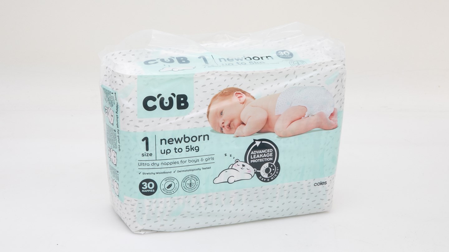 Coles CUB Junior Size 6 Review Disposable nappy CHOICE