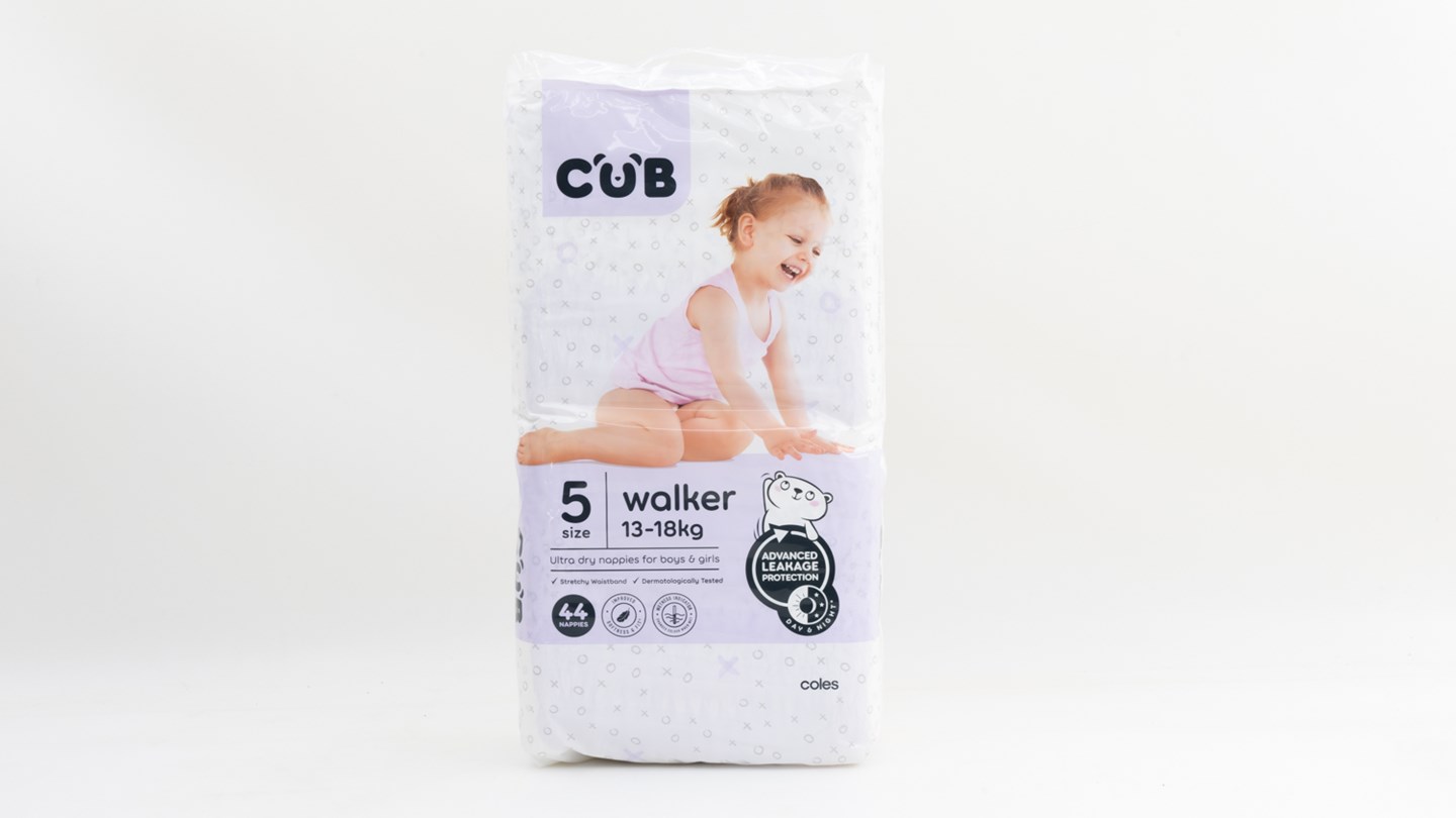 Coles CUB Bare Toddler Size 4 Review Disposable nappy CHOICE