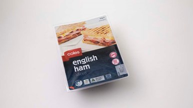 Coles English ham sliced