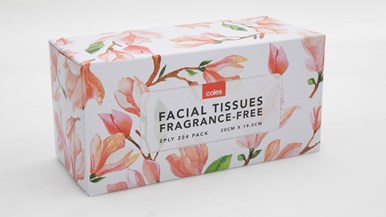 Coles Facial Tissues Fragrance-Free 224 pack