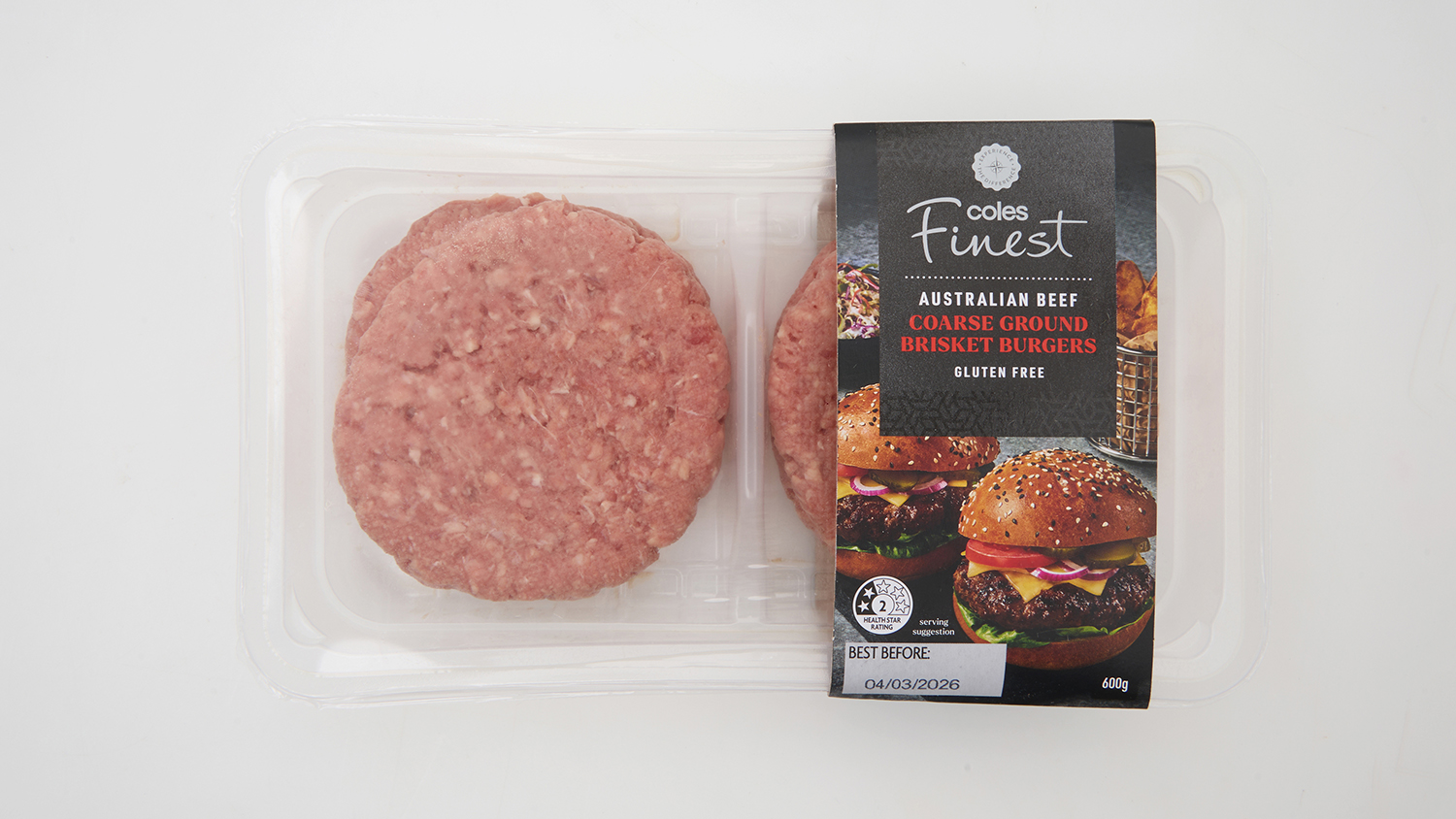 Coles Finest  Course Ground Brisket Burgers