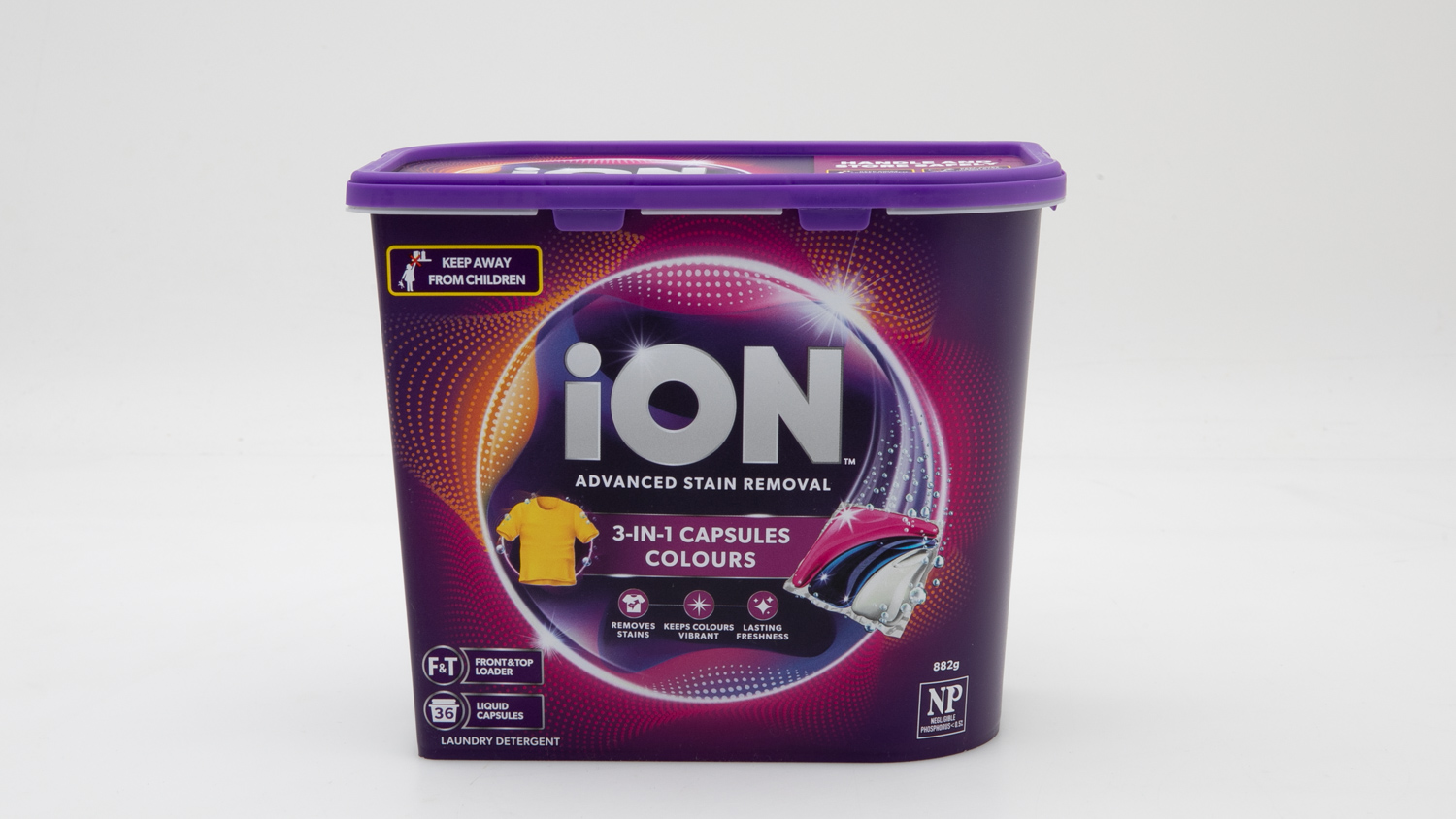 Coles Ion 3-in-1 Capsules Colours 36 Capsules Top Loader carousel image